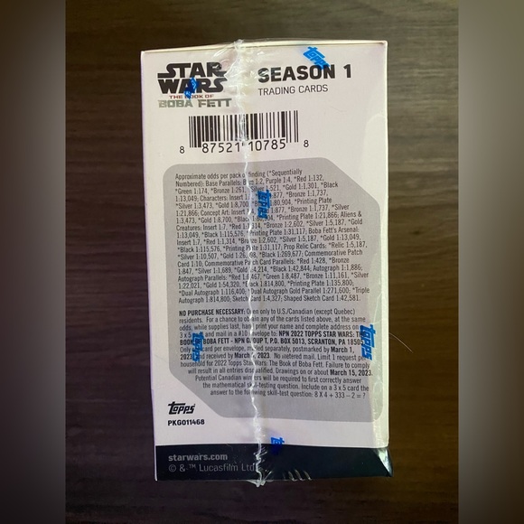 Topps Star Wars Boba Fett Yellow Trading Cards - Picture 3 of 4